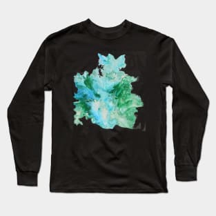 Splashes of Blue and Green Long Sleeve T-Shirt